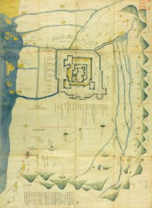 Disegno del castello di Ōsaka da Unknown